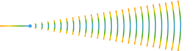 Ripples emanating from a single point